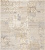 Patchwork Beige Square Hand Knotted 10 X 10  Area Rug 151-18493 Thumb 0