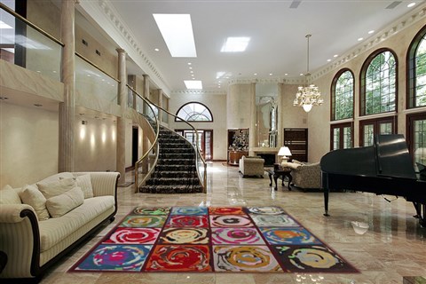 Modern Multicolor Hand Knotted 80 X 100  Area Rug 151-18495 Image 5