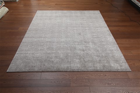 Indo-Nepal Grey Square Hand Knotted 10 X 10  Area Rug 151-18498 Image 2
