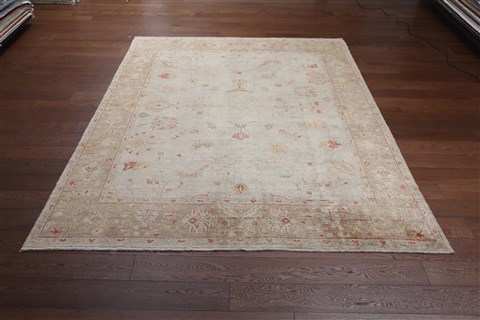 Chobi White Hand Knotted 92 X 113  Area Rug 151-18500 Image 1