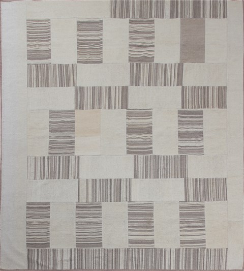 Modern White Hand Knotted 86 X 108  Area Rug 151-18501 Image 0