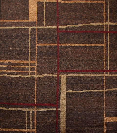Modern Brown Hand Knotted 80 X 100  Area Rug 151-18503 Image 0