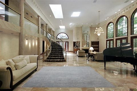 Modern Blue Hand Knotted 80 X 100  Area Rug 151-18504 Image 1