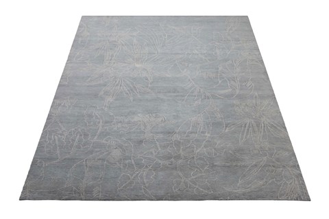 Modern Blue Hand Knotted 80 X 100  Area Rug 151-18504 Image 7
