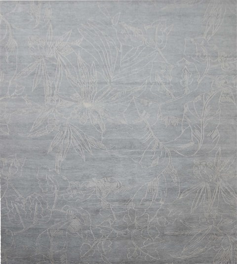 Modern Blue Hand Knotted 80 X 100  Area Rug 151-18504 Image 0