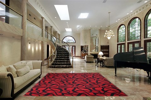 Modern Red Hand Knotted 80 X 100  Area Rug 151-18505 Image 1