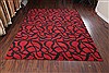 Modern Red Hand Knotted 80 X 100  Area Rug 151-18505 Thumb 7