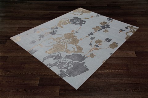 Modern Blue Hand Knotted 80 X 100  Area Rug 151-18506 Image 20