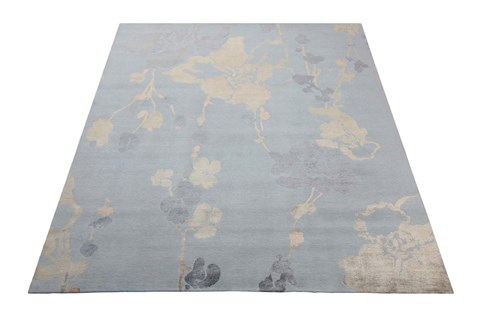 Modern Blue Hand Knotted 80 X 100  Area Rug 151-18506 Image 8