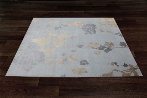 Modern Blue Hand Knotted 80 X 100  Area Rug 151-18506 Image 12