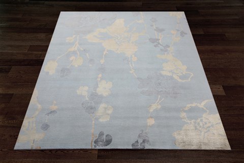 Modern Blue Hand Knotted 80 X 100  Area Rug 151-18506 Image 15