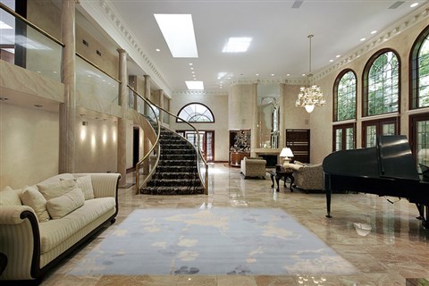 Modern Blue Hand Knotted 80 X 100  Area Rug 151-18506 Image 1