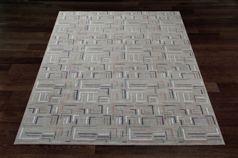 Modern Grey Hand Knotted 80 X 100  Area Rug 151-18508 Image 6