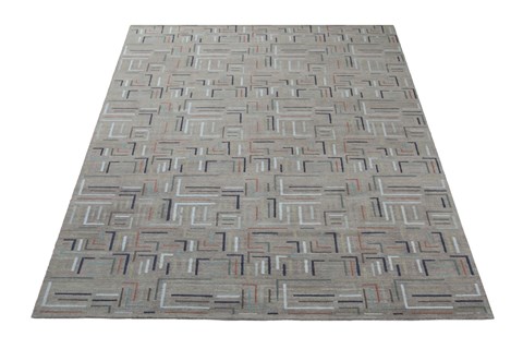 Modern Grey Hand Knotted 80 X 100  Area Rug 151-18508 Image 7