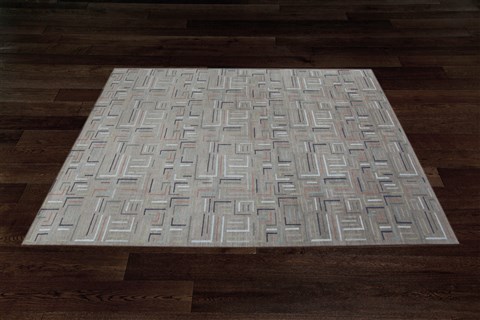 Modern Grey Hand Knotted 80 X 100  Area Rug 151-18508 Image 9