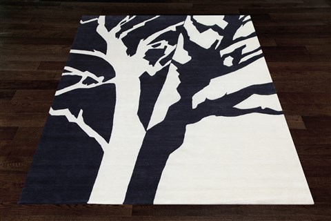 Modern Multicolor Hand Knotted 80 X 100  Area Rug 151-18511 Image 6