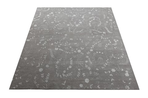 Modern Grey Square Hand Knotted 10 X 10  Area Rug 151-18513 Image 3