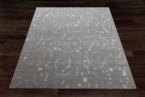 Modern Grey Square Hand Knotted 10 X 10  Area Rug 151-18513 Image 2