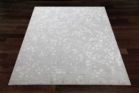 Modern Grey Square Hand Knotted 10 X 10  Area Rug 151-18514 Image 1