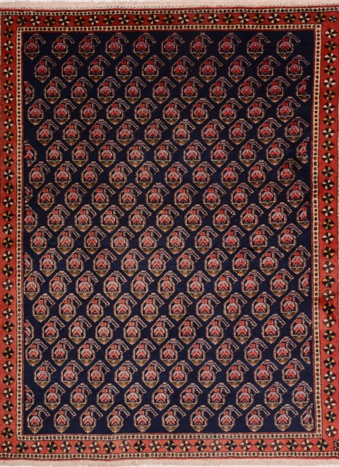Shahre Babak Blue Hand Knotted 43 X 56  Area Rug 100-18515 Image 0