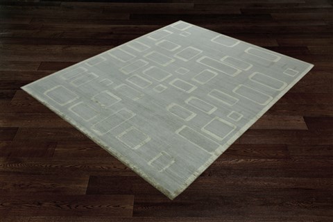 Modern Grey Hand Knotted 80 X 100  Area Rug 151-18523 Image 7