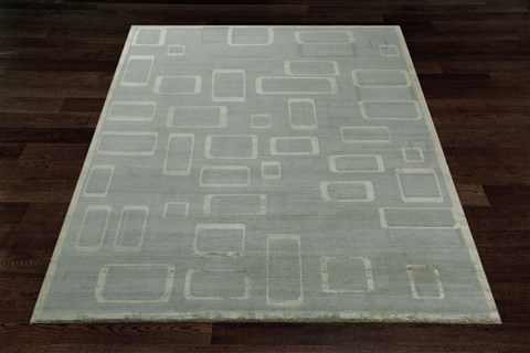 Modern Grey Hand Knotted 80 X 100  Area Rug 151-18523 Image 10
