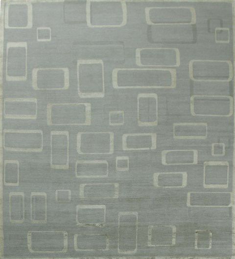 Modern Grey Hand Knotted 80 X 100  Area Rug 151-18523 Image 0