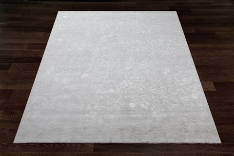 Indo-Nepal Grey Square Hand Knotted 10 X 10  Area Rug 151-18524 Image 5