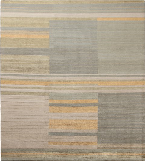 Modern Multicolor Hand Knotted 80 X 100  Area Rug 151-18525 Image 0