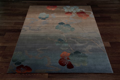 Modern Multicolor Square Hand Knotted 10 X 10  Area Rug 151-18530 Image 3