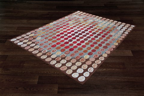 Modern Multicolor Hand Knotted 60 X 90  Area Rug 151-18532 Image 7