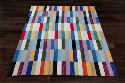Indo-Nepal Multicolor Hand Knotted 80 X 100  Area Rug 151-18533 Image 8