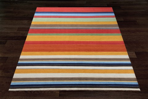 Indo-Nepal Multicolor Hand Knotted 80 X 100  Area Rug 151-18535 Image 9