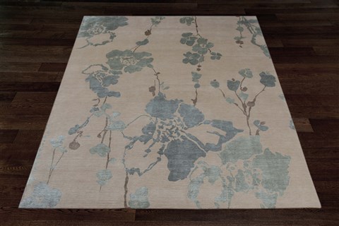 Indo-Nepal Brown Hand Knotted 80 X 100  Area Rug 151-18538 Image 9