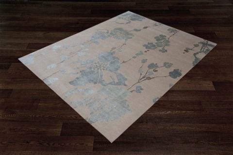 Indo-Nepal Brown Hand Knotted 80 X 100  Area Rug 151-18538 Image 10