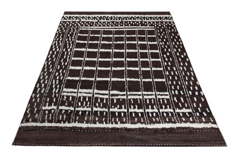 Kilim Brown Hand Knotted 86 X 113  Area Rug 151-18540 Image 3