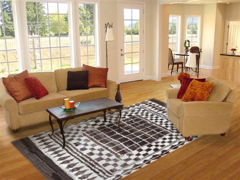 Kilim Brown Hand Knotted 80 X 109  Area Rug 151-18541 Image 4