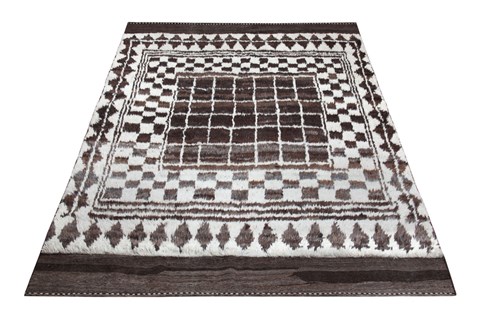 Kilim Brown Hand Knotted 80 X 109  Area Rug 151-18541 Image 7