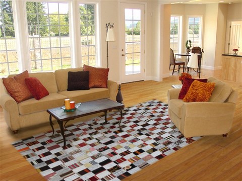 Patchwork Multicolor Hand Knotted 62 X 90  Area Rug 151-18542 Image 4