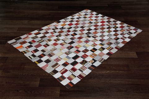 Patchwork Multicolor Hand Knotted 62 X 90  Area Rug 151-18542 Image 6
