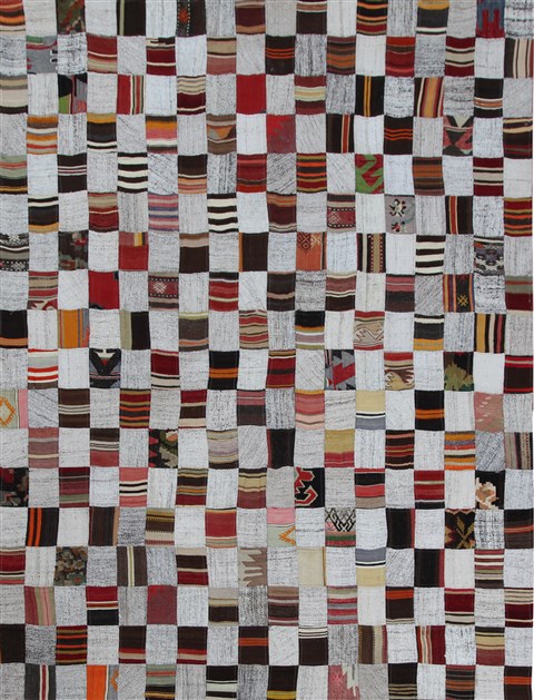 Patchwork Multicolor Hand Knotted 62 X 90  Area Rug 151-18542 Image 0