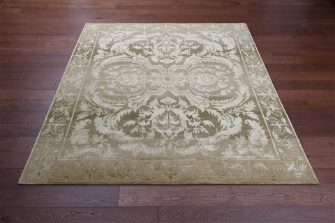 Indo-Nepal Brown Hand Knotted 80 X 100  Area Rug 151-18544 Image 9