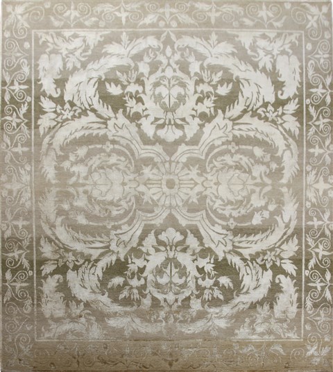 Indo-Nepal Brown Hand Knotted 80 X 100  Area Rug 151-18544 Image 0