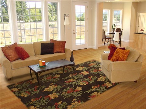 Nepal Brown Hand Knotted 80 X 100  Area Rug 151-18547 Image 4