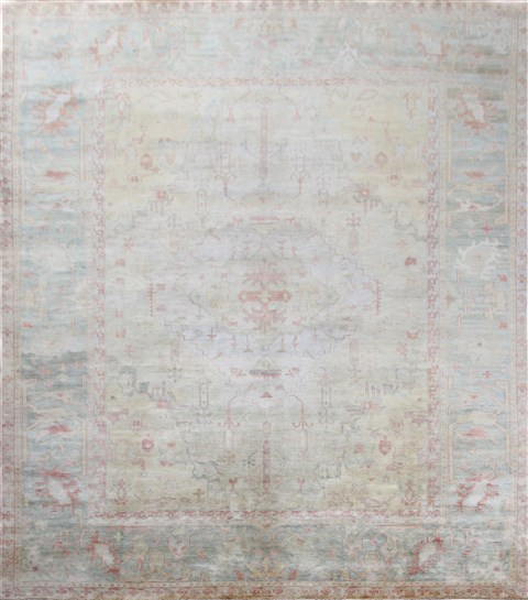 Kazak White Square Hand Knotted 10 X 10  Area Rug 151-18549 Image 0