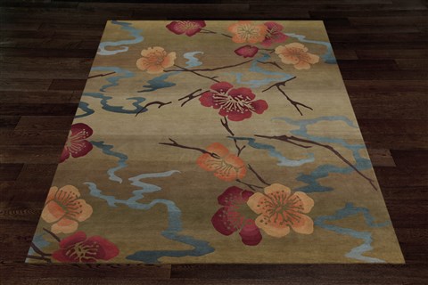 Modern Green Square Hand Knotted 10 X 10  Area Rug 151-18553 Image 5