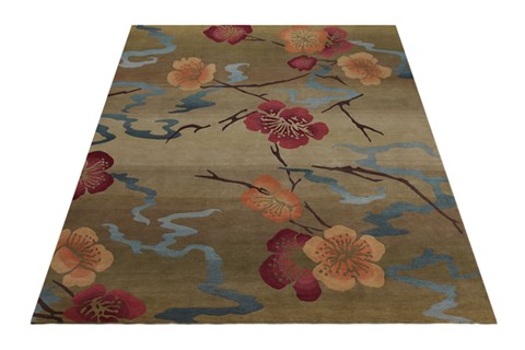 Modern Green Square Hand Knotted 10 X 10  Area Rug 151-18553 Image 7