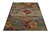 Modern Green Square Hand Knotted 10 X 10  Area Rug 151-18553 Thumb 7