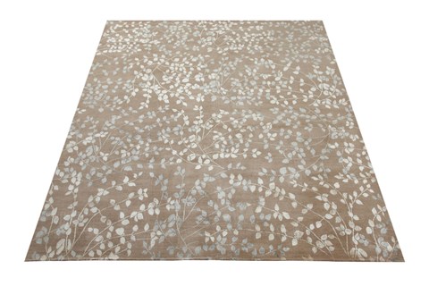 Modern Brown Square Hand Knotted 10 X 10  Area Rug 151-18558 Image 4