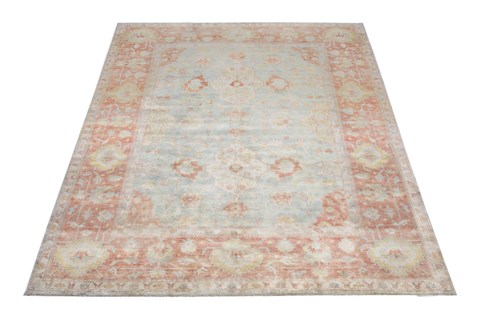 Chobi Blue Square Hand Knotted 10 X 10  Area Rug 151-18559 Image 4